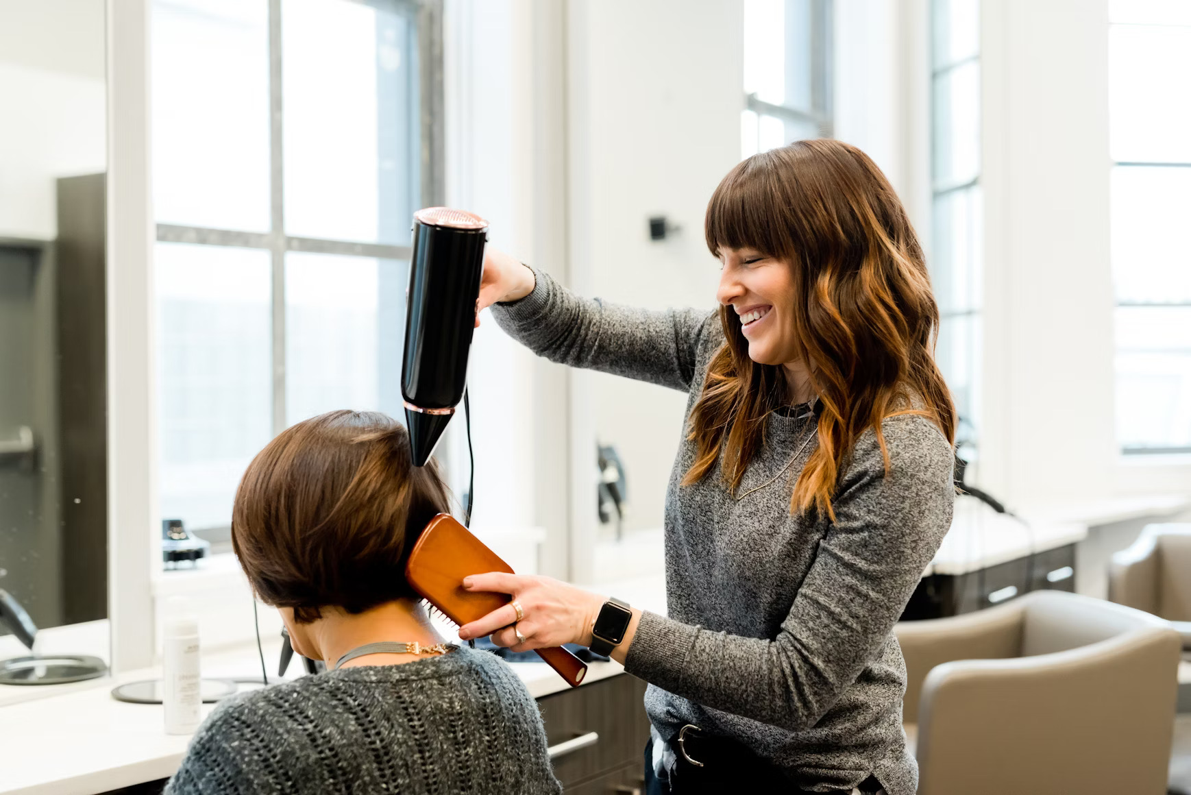 Woman Doing Hairdressers