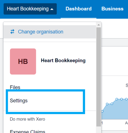 Heart Bookkeeping Settings