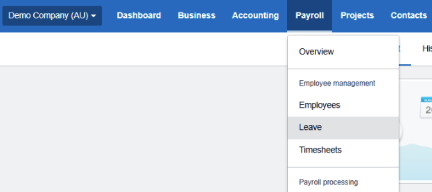 Payroll Tab